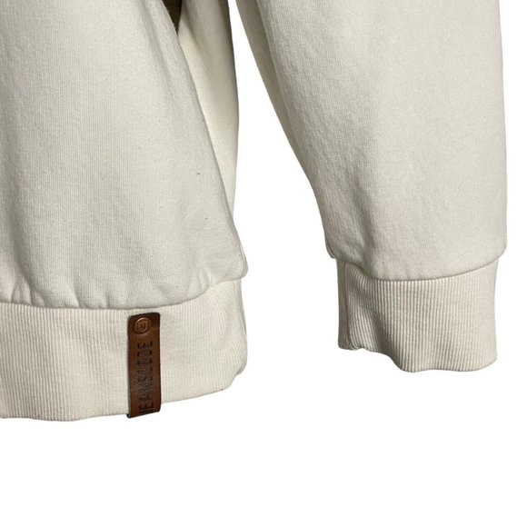 Indigo Jeancode Men's Olive Green Color Block Sweatshirt Hoodie - Picture 4 of 13